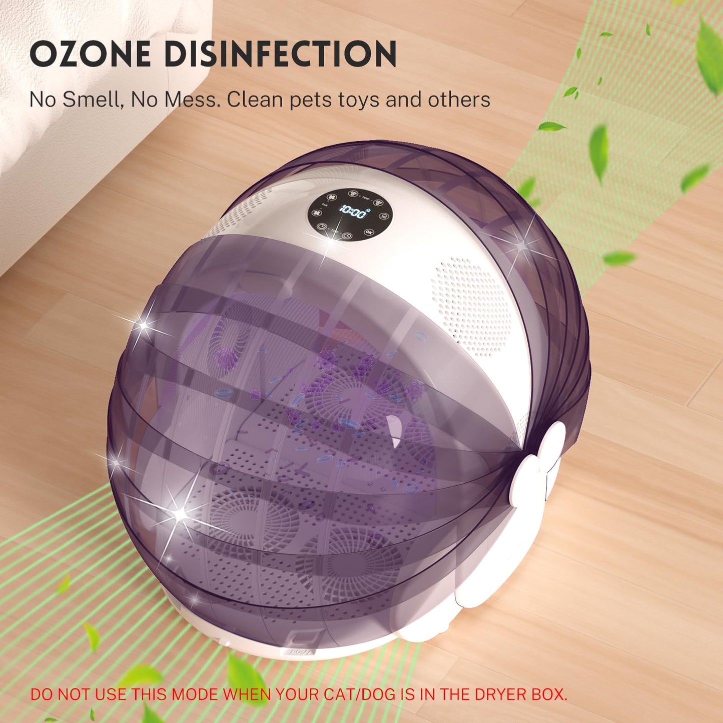 Foldable Pet Drying Box for Cats & Small Dogs – Quiet Operation, Adjustable Heat & Timer